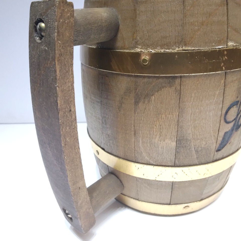 Vintage 1974 Schlitz Wood Beer Barrel Mug Keg Advertising Milwaukee