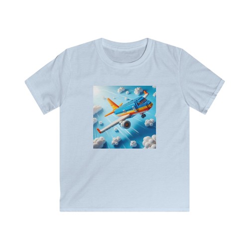 Imagination Takes Flight - Lego Airplane Kids Tee, Soft 100% Cotton - Picture 6 of 7