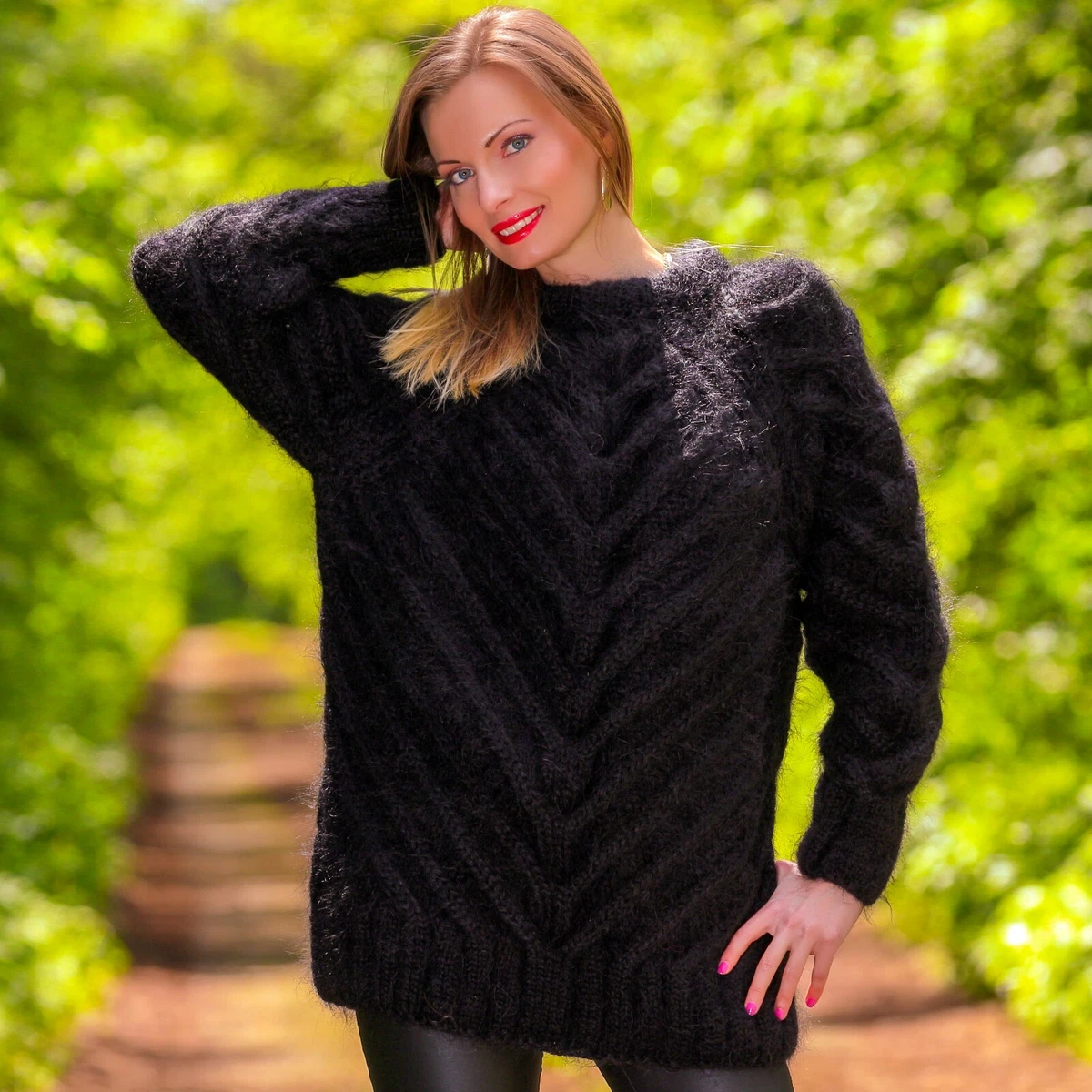 Black thick jumper cheap