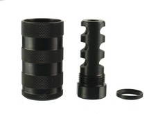 ALL Steel 1/2x28 TPI Hybrid Muzzle Brake Compensator With Concussion Sleeve