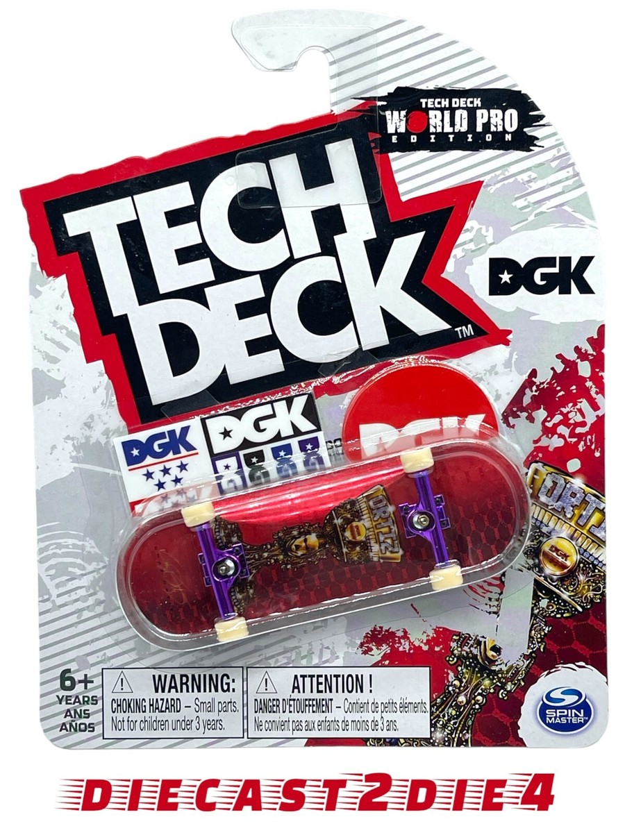 New/Sealed Tech Deck World Pro Edition DGK Chaz Ortiz Metallic Red