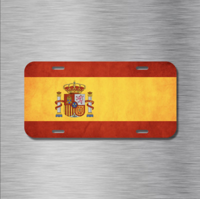 Spain Flag Vehicle License Plate Front Auto Tag New Spanish Madrid ...