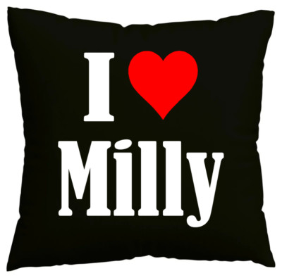 Kissenbezug I Love Milly Ich liebe Milly Schwarz 157795