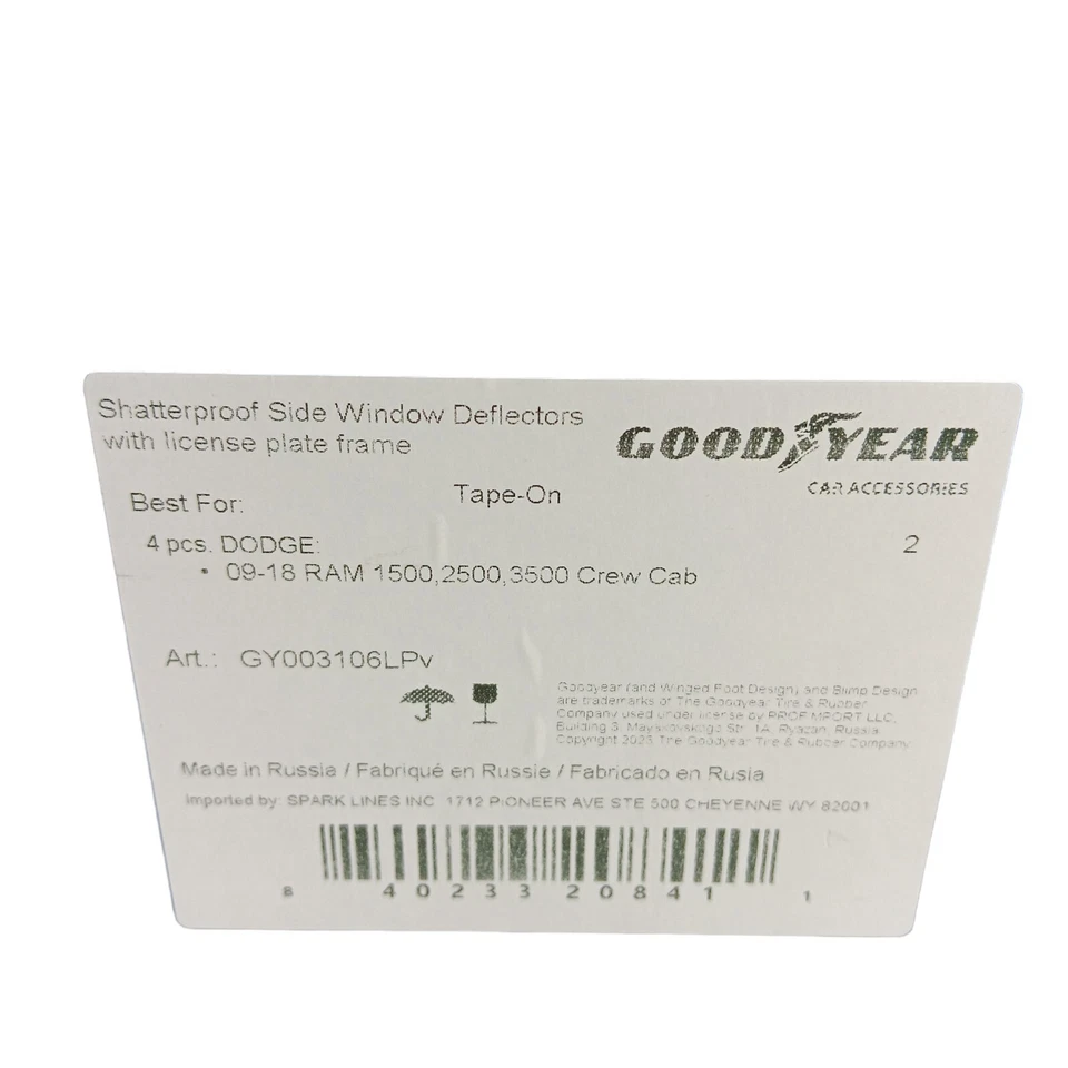 Protectores de lluvia viseras de ventilación para Ram 1500/2500/3500 2009-2018 doble cabina Foto 4 de 4