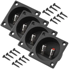 2/4PC Speaker Box Terminal 2-Wire Round Spring Cup Connector Subwoofer Enclosure