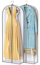 65" Clear Garment Bags for Hanging Clothes 4" Gusseted Dress Bags 65 inch 2
