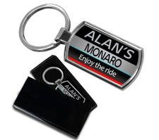 Personalised VAUXHALL MONARO  car KEYRING BOXED  - ANY NAME Metal Key ring