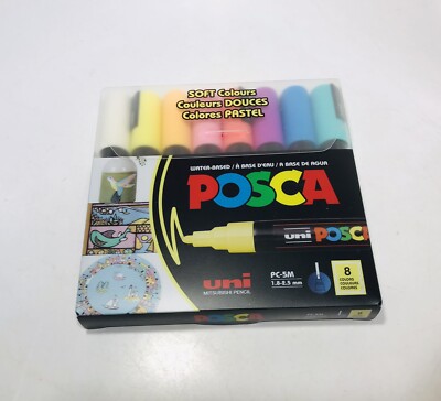 POSCA Paint Markers Soft Colors Water Based PC-5M 1.8-2.5 mm
