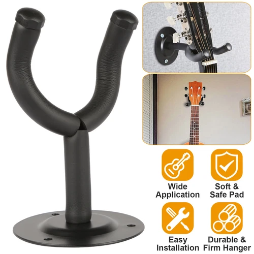 1-4 Packs Padded Guitar Display Wall Hanger/Bracket/Hook Bass Electric Acoustic