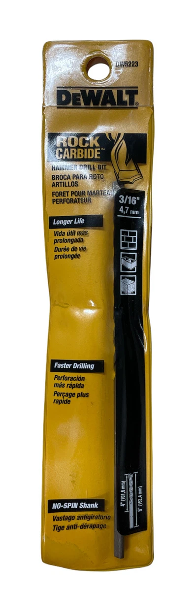 DeWalt DW5223 3 16 in. S X 6 in. Carbide Tipped Percussion Drill