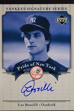 Lee Mazzilli Autograph 2003 UD Pride of New York Yankees Series Signed Card 16M