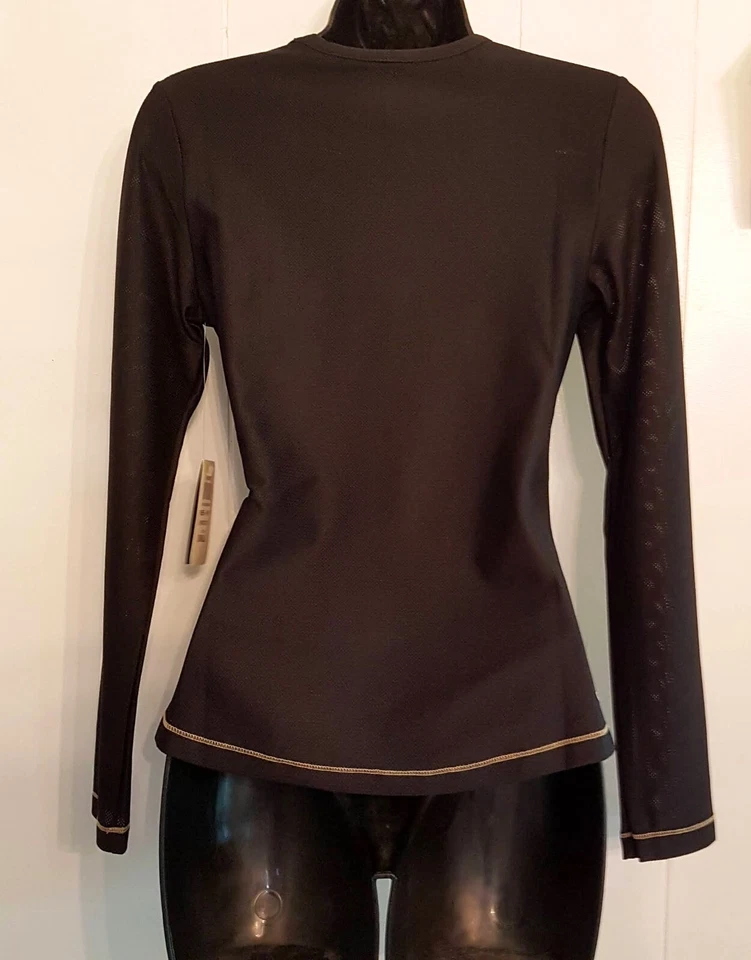 NWT K-Swiss Practic Top size Small Black w/ Gold Stitching Logo Lite Weight Mesh - Image 4 of 4