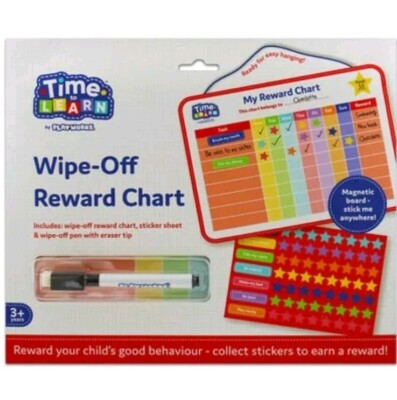 Time To Learn Abwischbare Belohnung Magnettafel NEU mit Abwischstift & Aufklebern