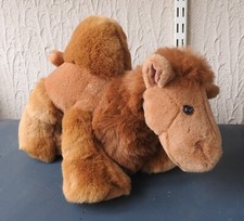 Soft and cuddly medium sized brown single humped camel soft toy