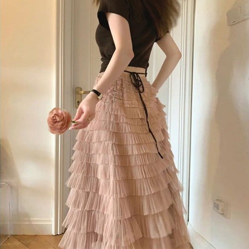 Women's Mesh Midi Tutu Skirt Premium Raffle Tulle One-size - Picture 3 of 36