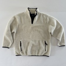 GAP Kids Cream Sherpa Collar 12XL Zip Up Pullover Long Sleeve Zippered Pockets