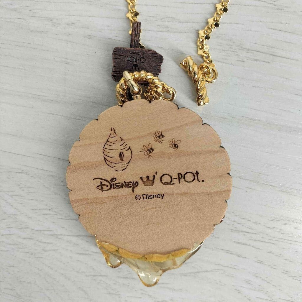 Q-Pot. Disney Pooh Honey Biscuit Necklace Collaboration Rare Cute 