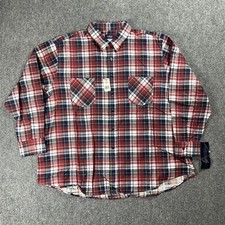 VINTAGE Wrangler Flannel Shirt Size 2X Big Man Plaid 100 Cotton Work NEW NOS