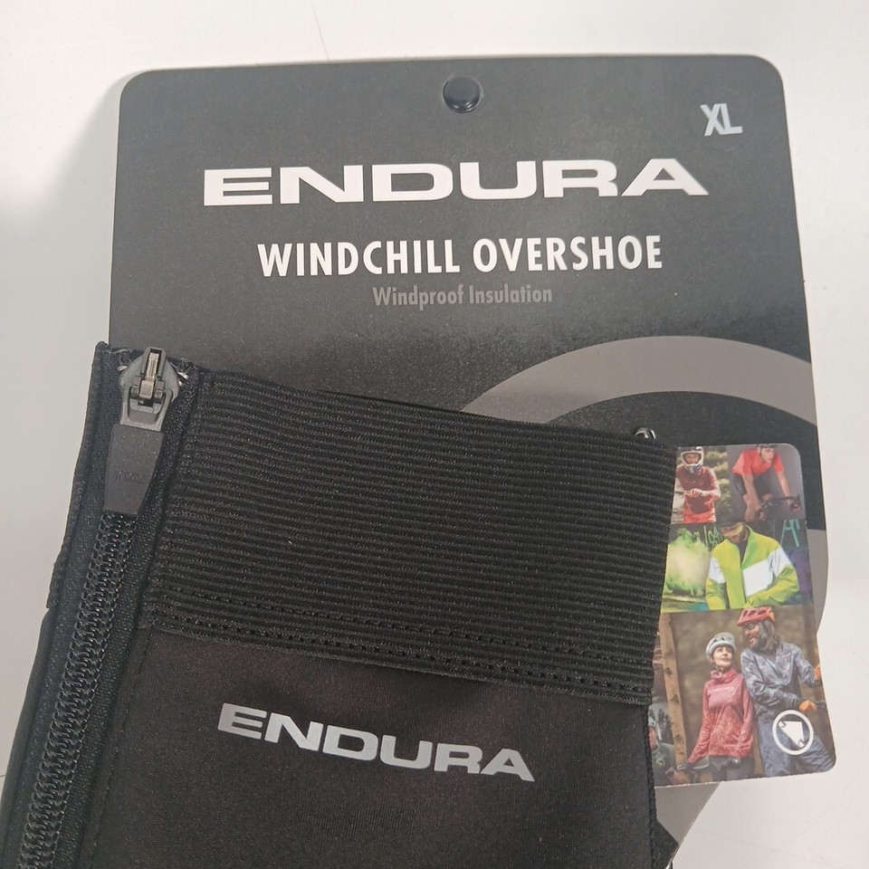 Endura WindChill Cycling Overshoes Black Reflective Bike Ride Road Shoe
