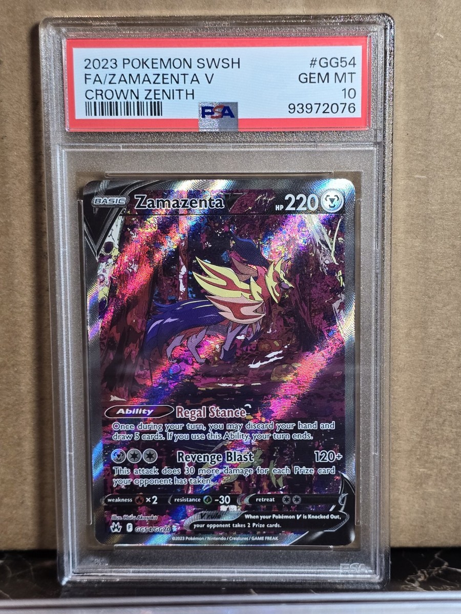 2023 Pokemon Crown Zenith Zamazenta V - GG54/GG70 PSA 10 GEM