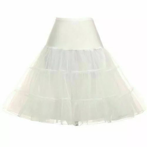 New 26" Retro Net Underskirt 50s Swing wedding Petticoat Rockabilly Tutu Skirt J - Picture 11 of 48