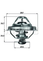 Mahle TX 38 80D Thermostat, KÜHlmittel FÜR BMW Land Rover Opel Rover Vauxhall