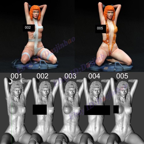 leeloo-kneel-down-figure-3d-print-model-kit-unpainted-unassembled-5