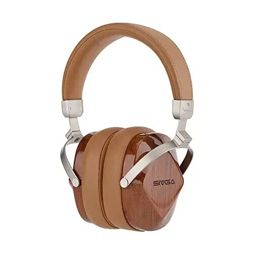 SIVGA Oriole Wooden Ear Cup Dynamic Closed Type Wired Headphones (Brown)