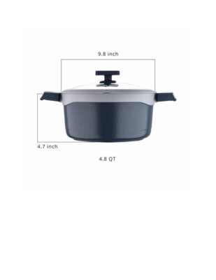 MasterPRO - Gastro - 4.8 Quart Dutch Oven with Glass Lid