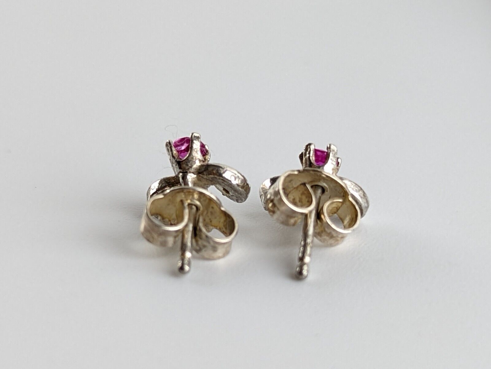 Solid Sterling Silver 925 Pink Gemstone Small Swi… - image 5