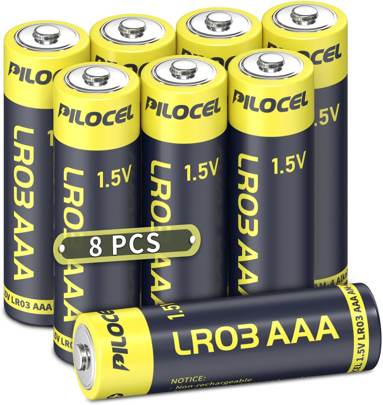 8 Pack AAA Alkaline Batteries 1.5V LR03 High Capacity Long Lasting Power-image