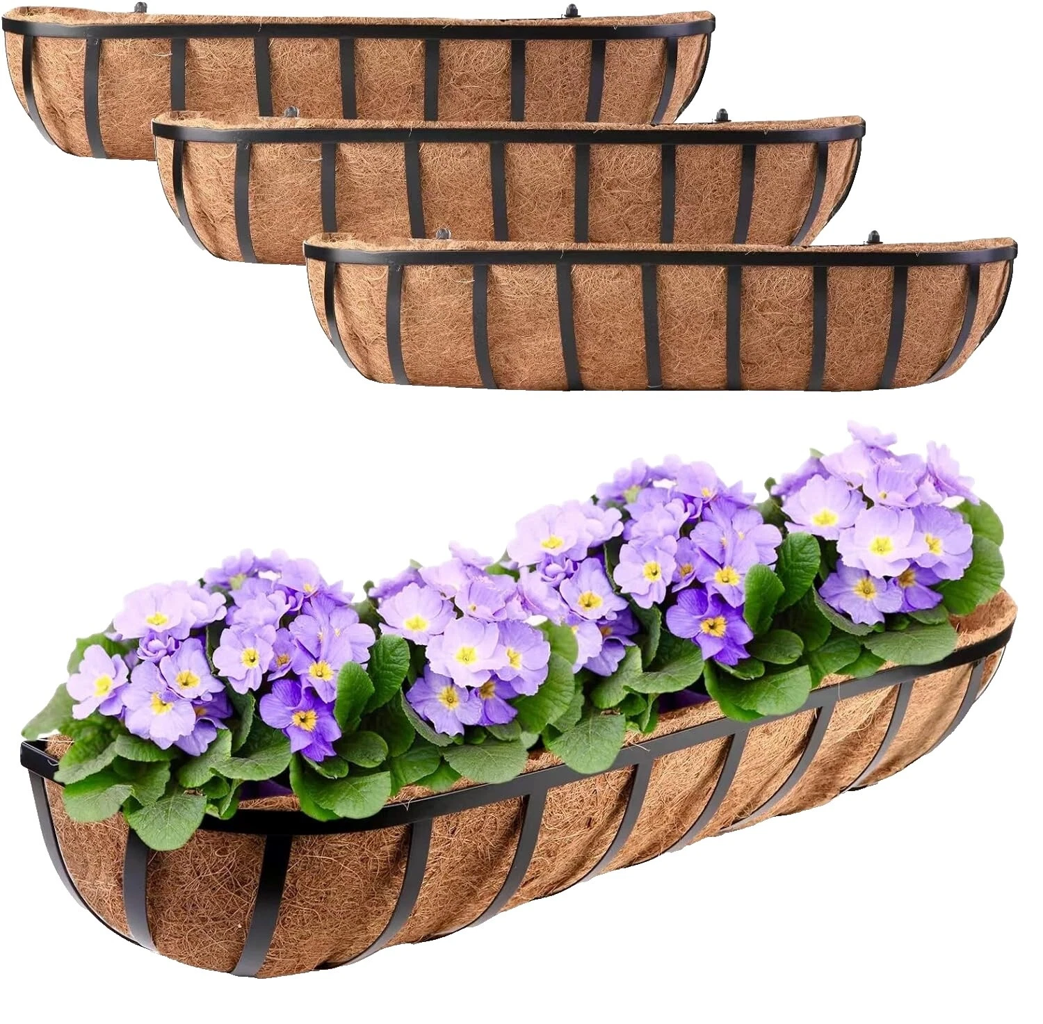 Oval Wooden Plant Baskets, Pots, Window Boxes & Saucers