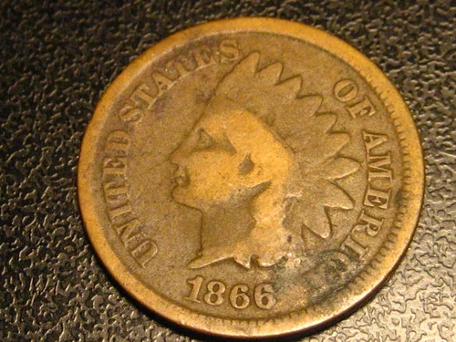 1866 Indian Head Cent Good
