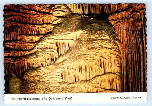 3 Postcards BLANCHARD CAVERNS, Fifty Six AR ~ Draperies VISITOR CENTER Flowstone - Picture 4 of 7