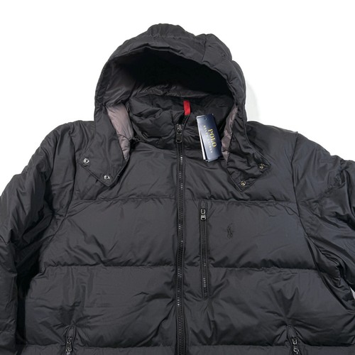 Polo Ralph Lauren Daunen gefütterte Jacke mit Kapuze Herren XLT schwarz neu mit Etikett - Bild 6 von 11