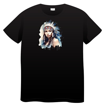 T-Shirt Native American Woman Motiv