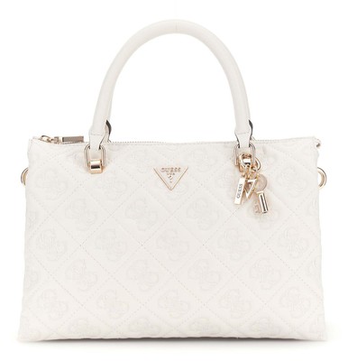 GUESS Adelasia Multi Comp Satchel Handtasche Umhängetasche Cream White creme Neu