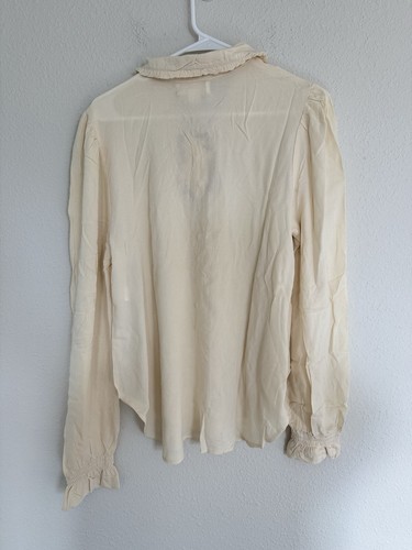 NWT Band Of The Free Denise Cream Ruffle Top Size M Victorian Classic Blouse - Picture 5 of 11