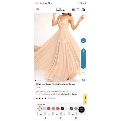 Lulu's style#Ida 7 0 9 4 1 blush pink maxi dress fully lined women's size small | eBay Lulu's style#Ida 7 0 9 4 1 blush pink maxi dress fully lined women's size small | eBay