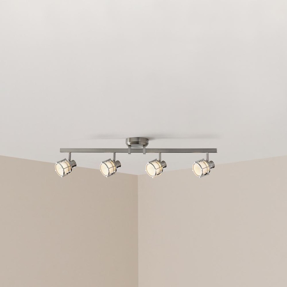 Hampton Bay 4Light Pewter Integrated LED Directional Track Lighting