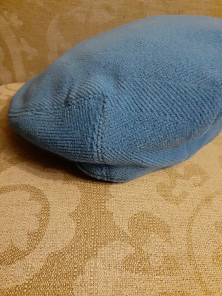 BURBERRY Blue Newsboy 100% Wool Cabbie Hat Sz: M Authentic  display picture 1