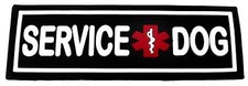 Removable 3D Rubber Patch "SERVICE DOG" 1.5" X 4"