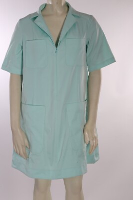 Nanette Lepore Mint Blue Collared Short Sleeve Shift Preppy Mini Dress Womens S