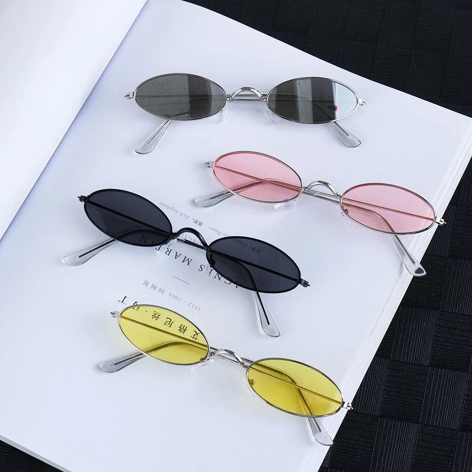 Fashion Retro Small Oval Sunglasses Vintage Shades Sun Glasses Men Women