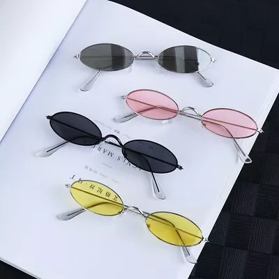 Fashion Retro Small Oval Sunglasses Vintage Shades Sun Glasses Men Women eBay