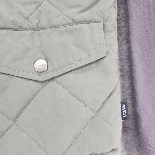 RVCA Jacket Mens Small Full Zip Green Gray Hooded - Picture 3 of 7