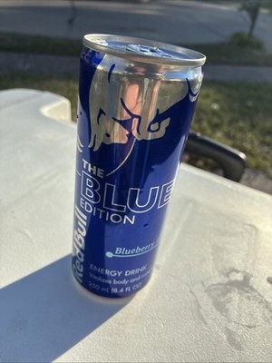 Red Bull Blue Edition Blueberry 8.4oz   DISCONTINUED RARE FULL CAN Collectible