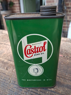 Vintage Early WAKEFIELD CASTROL GEAR OIL Can D 140 1 PINT Good Condition