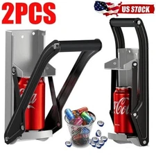 2X Can Crusher Wall Mounted Aluminum Can Crusher 16oz 12oz 8oz Heavy Duty Can~
