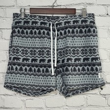 Chubbies Lounge Wear Fleece Shorts Men's Medium The Bearly Fair Isle 5"